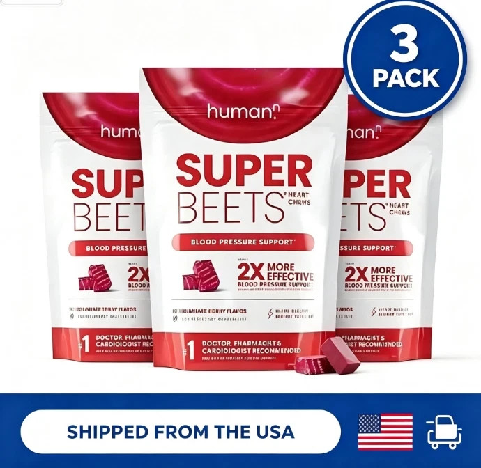 3pc Human-N Super Beets / Pomegranate Chews for Heart Health 60 count-