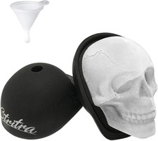 Extra Large 3D Skull Ice Mold Silicone Skull Chocolate Jelly Molds Trays with Fu