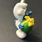 Smurfs 1980s Easter Bunny Smurf  w/Egg Figure Vintage Toy PVC Schleich — photo 6