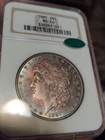 New Listing1889 Morgan Silver Dollar NGC MS64 with Green CAC Monster Toned Obverse