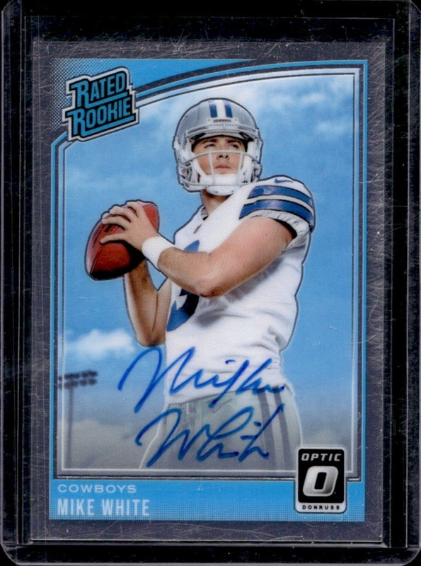 2018 Panini Donruss Optic Mike White Rated Auto RC #/125 Cowboys Rookie