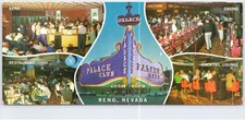 Vintage Palace Club Reno Nevada Casino Restaurant Oversize Postcard 1960s