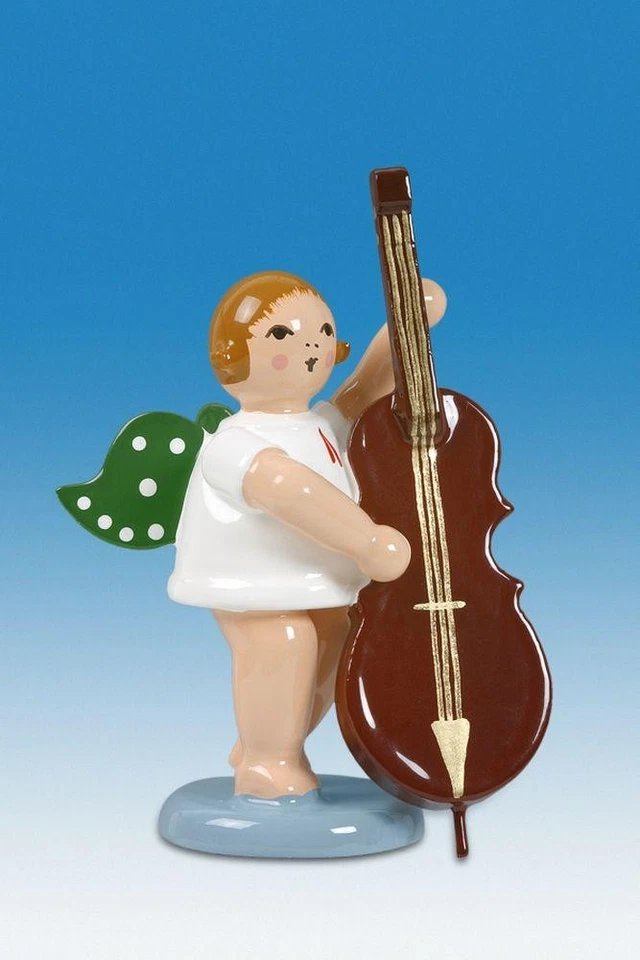 Musicien De L’Ange Avec avec Couronne Hauteur 6 CM Neuf Bois D'Anges Erzgebirge - Photo 1/1