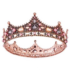 Crowns for Women, Vofler Rose Gold Birthday Princess Queen Tiara Cake Topper...