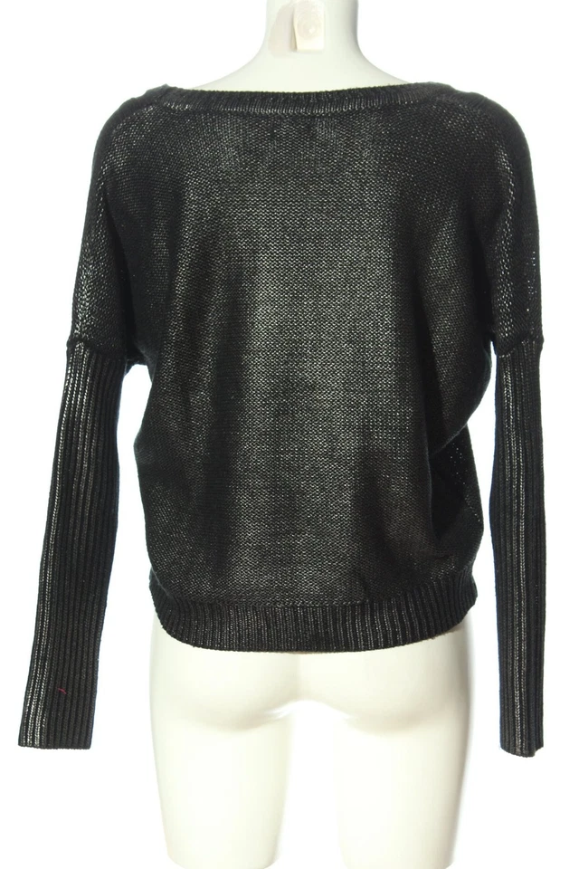 FIRETRAP Jersey de cuello redondo Mujeres Jersey Talla EU 34 negro-color plata - Imagen 2 de 4