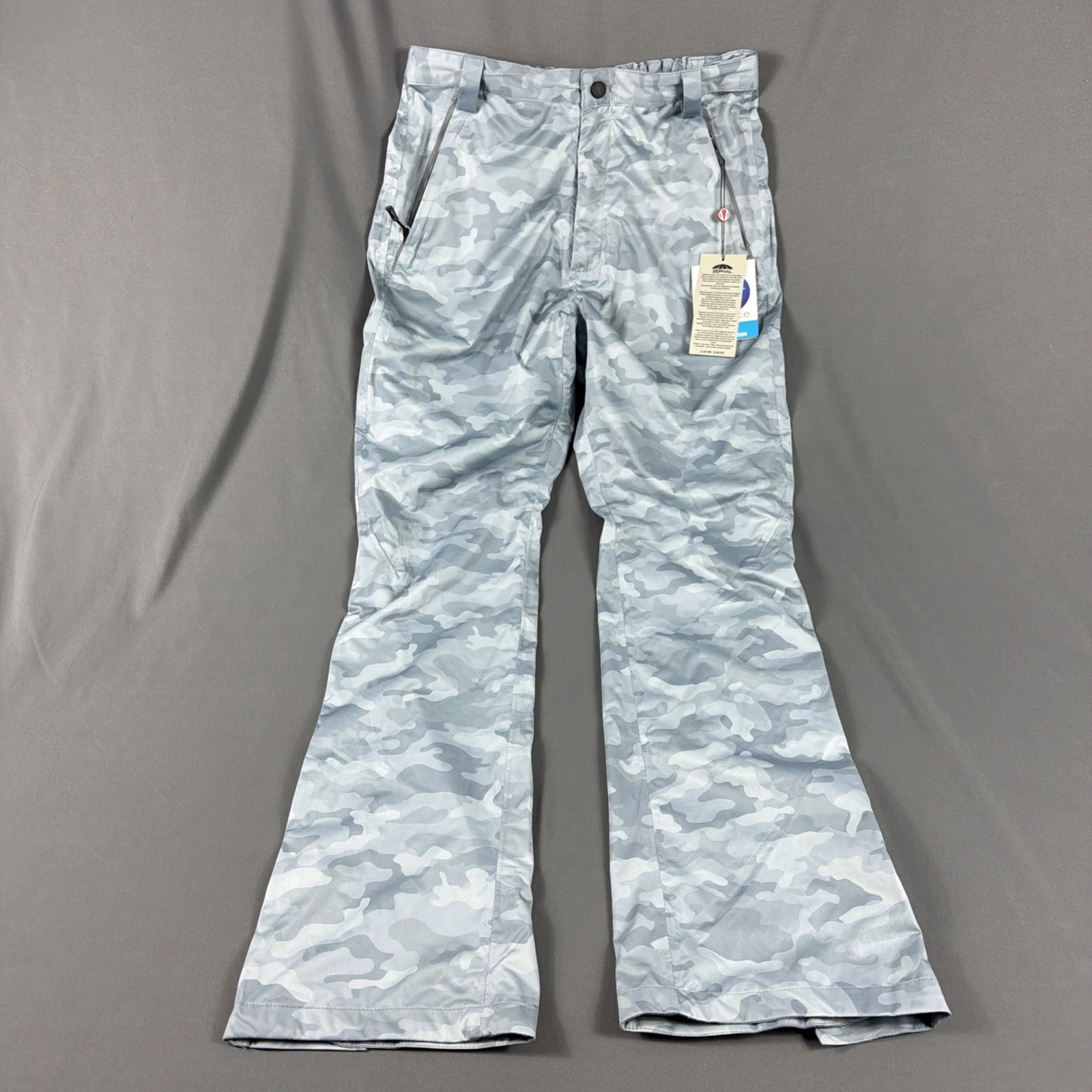 Sunice Golf Rain Pants Zephal Camo Small Gray Polyester NWT MSRP $225