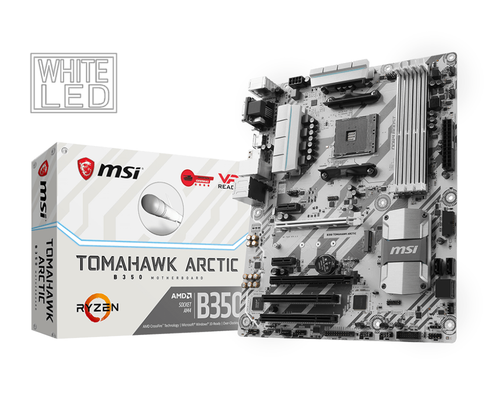 MSI B350 Tomahawk Arctic Sockel AM4 DDR4 White Build Weiß