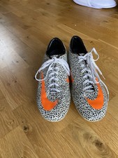 Rare Nike Mercurial Victory Safari SG Rugby White Orange Black Uk 8