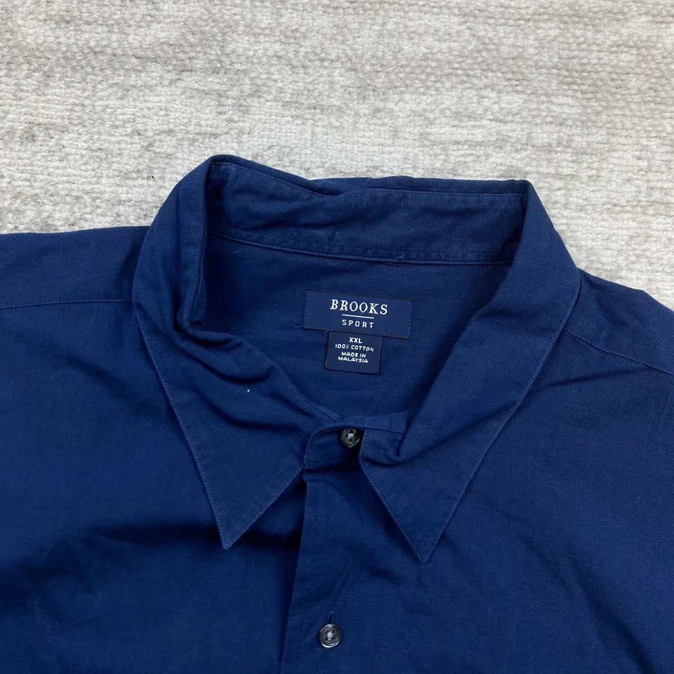 VTG Brooks Brothers Oxford Button Up Shirt 2XL XXL Blue Dress Outdoor Preppy Men - Image 3 of 4