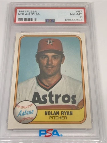 1981 Fleer - Nolan Ryan #57 PSA 8