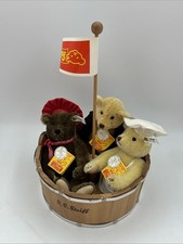 Vintage 1987 STEIFF Rub-A-Dub-Dub Butcher Baker Candlestick Maker Bears 800/2000