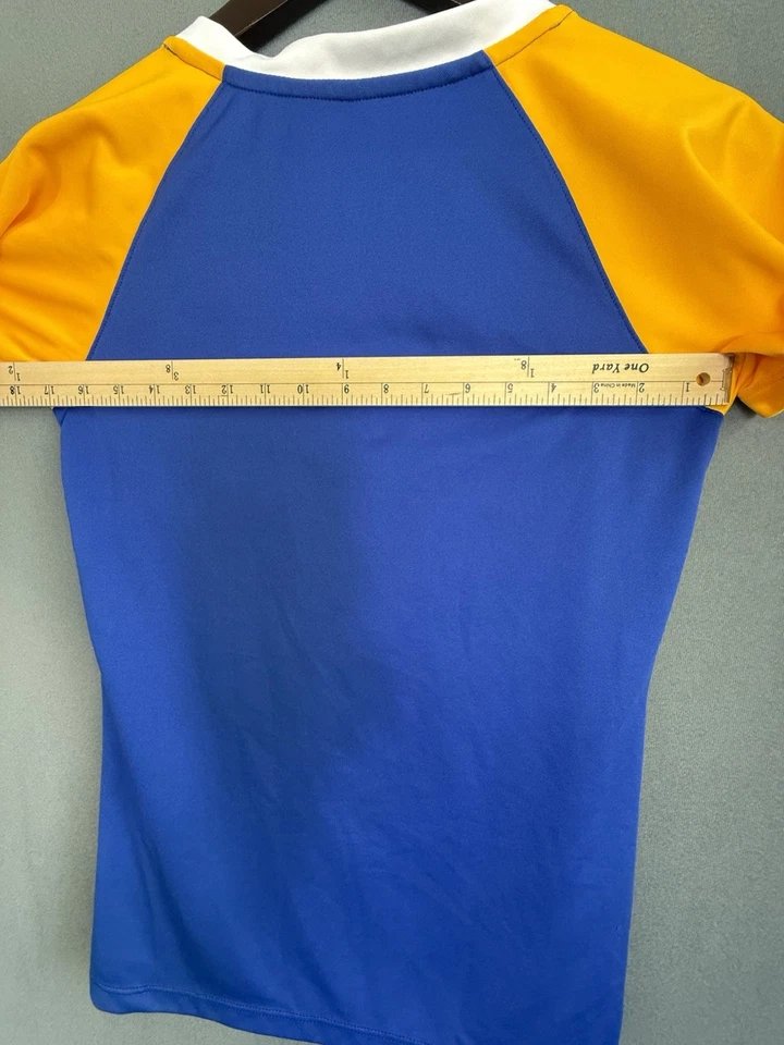 Women’s Medium Milwaukee Brewers V-Neck Jersey T Shirt Blue/Orange Majestic  - Image 4 of 4