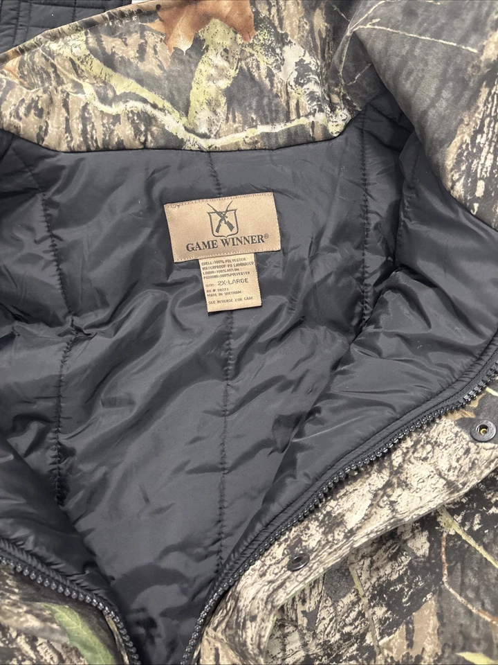 Game Winner Mens XL Camo Realtree Full Zip Hunting Jacket W Hood - Image 4 of 4