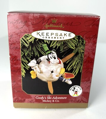 Goofy's Ski Adventure hallmark christmas ornament Mickey & Co 1997 QXD4042 MIB