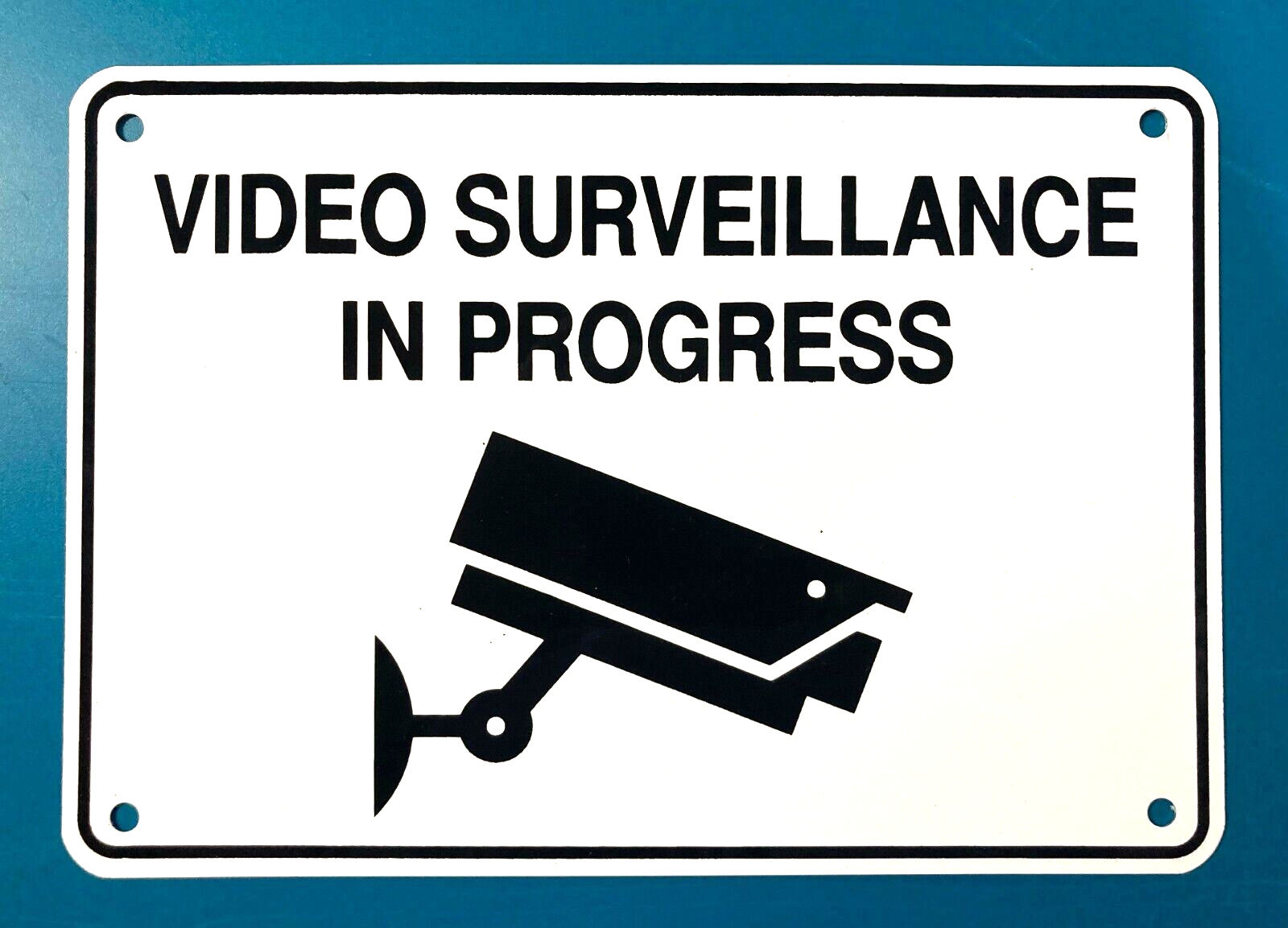 "VIDEO SURVEILLANCE IN PROGRESS" ALUMINUM WARNING SIGN 10"X7" eBay