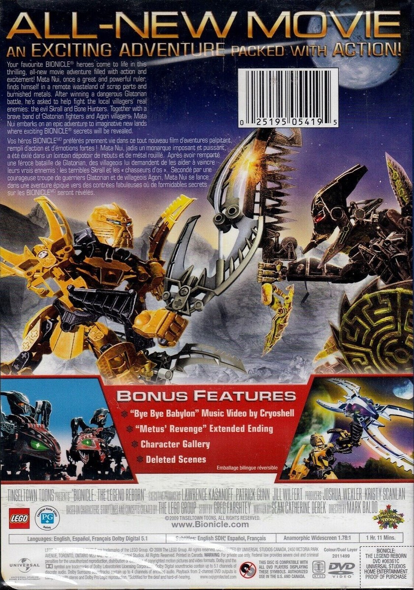 Lego Bionicle: The Legend Reborn / La Renaissance (DVD, 2009