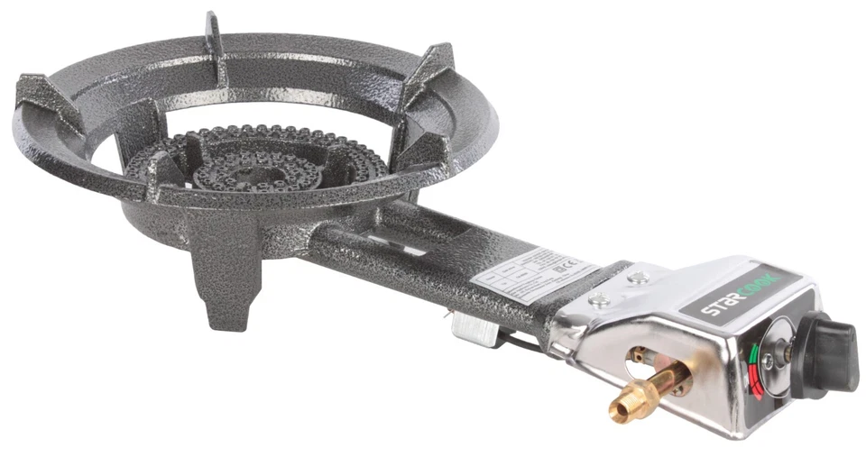 Hockerkocher Gaskocher Campingkocher Gasbrenner Wok 9kW Schlauch Druckminderer - Bild 3 von 4