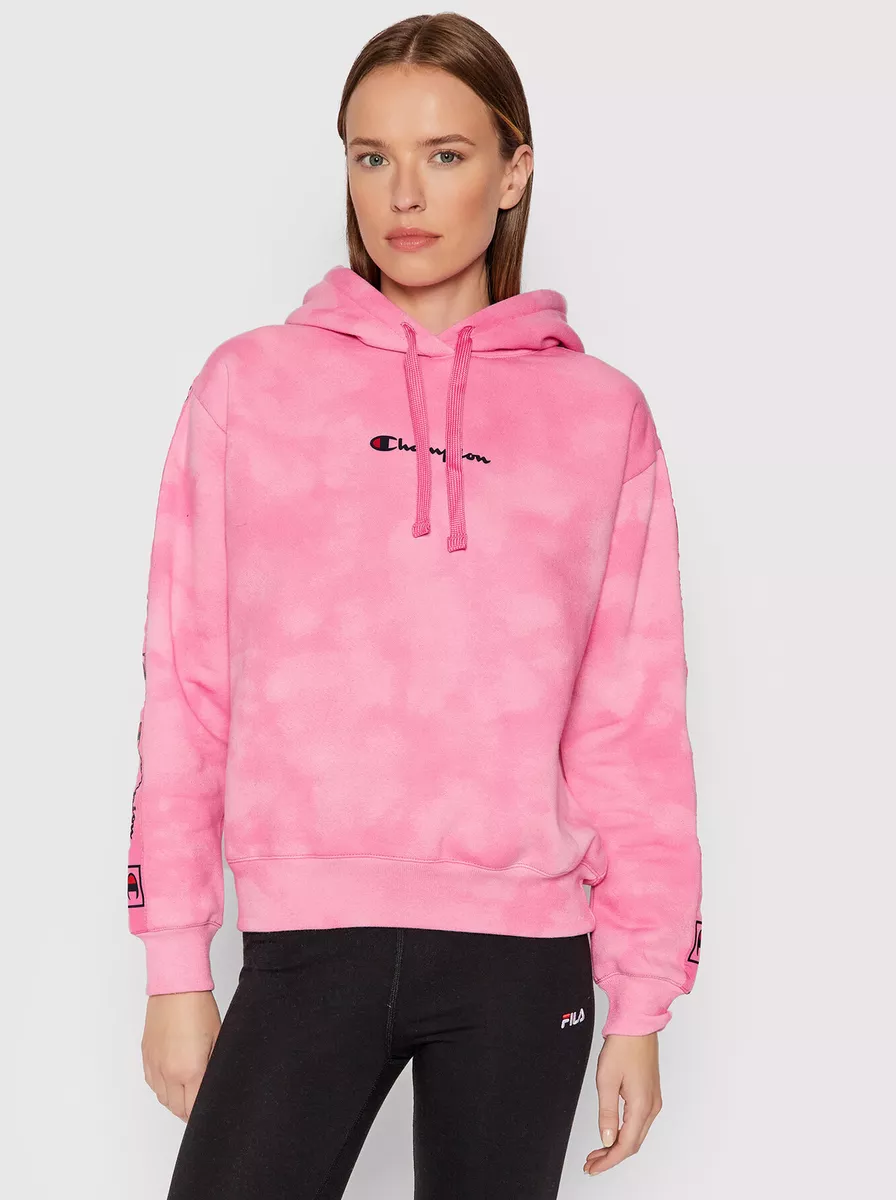 Champion Tie-Dye Sudadera con Capucha Rosa Top | eBay