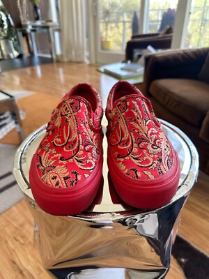 Vans Classic Slip-On Opening Ceremony Qi Pao (Red) RARE Womens 7.5