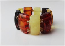 Natural handmade Baltic Amber elastic ring