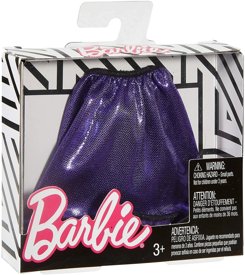 Barbie Moda - Negro Y Violeta Alto Bajo Falda - Imagen 3 de 3