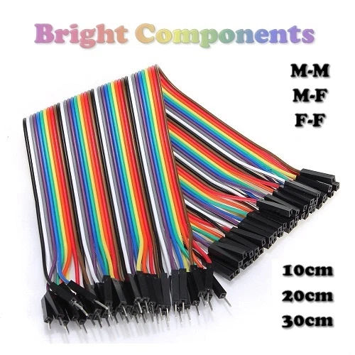 Dupont Jumper Flachbandkabel: M-M/M-F/F-F: 10 cm/20 cm/30 cm: Arduino - UK-Verkäufer