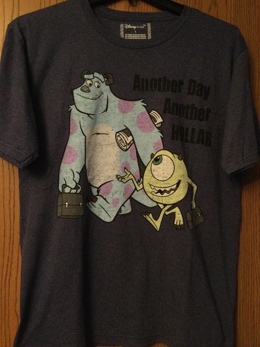 Monsters Inc. - “Another Day, Another Hollar” - Blue Shirt - L - Disney Store