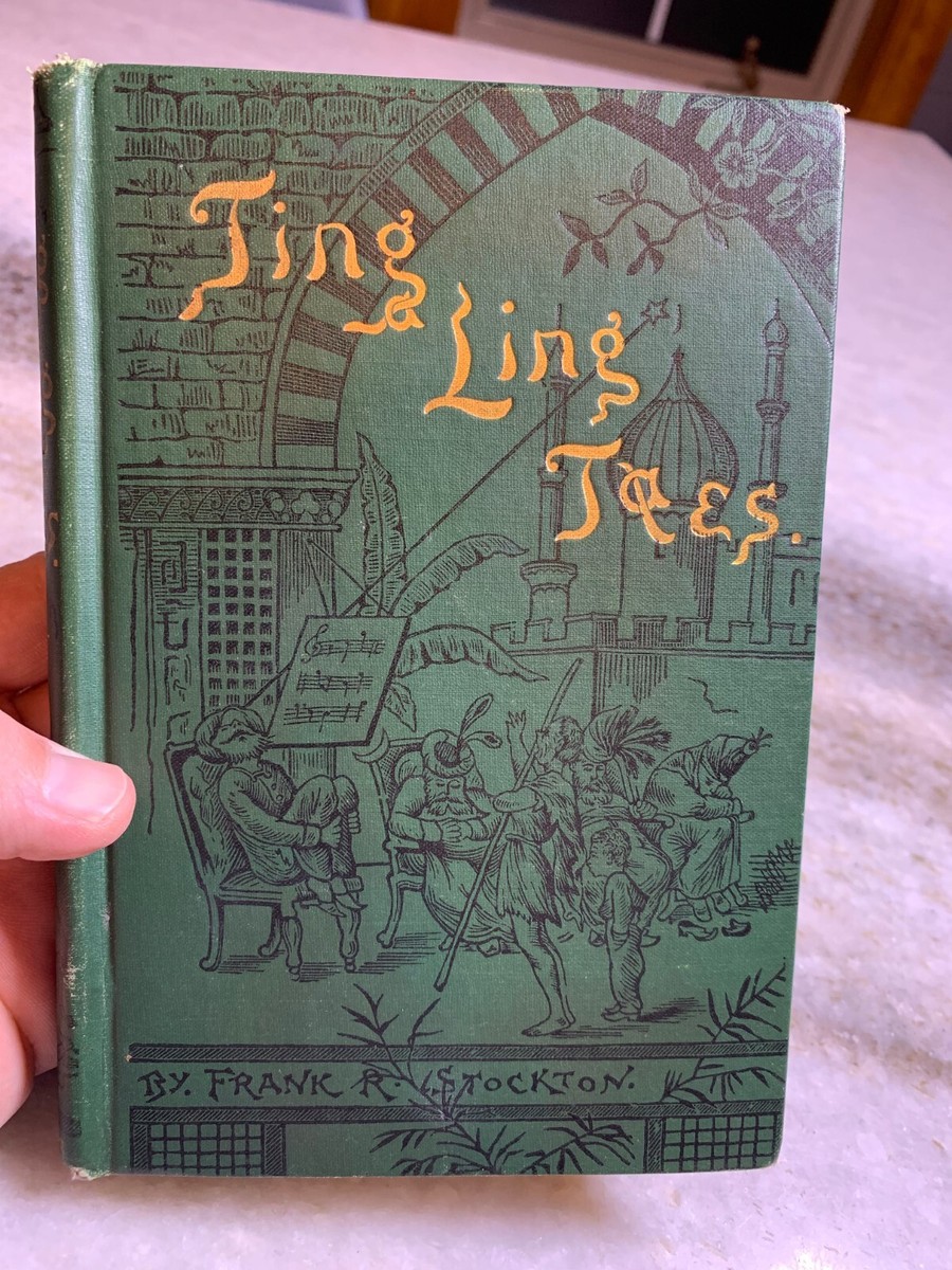 Antique Victorian Gold Gilded Embossed Hardcover Book Ting A Ling