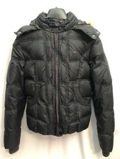 Women Tommy Hilfiger Denim Down Jacket Hooded Warm Winter Parka | Size M Medium