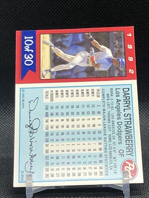 Darryl Strawberry 1982 Post Cereal Collector Card #10 of 30 Los