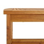 Set van 4 beige acacia houten tuinstoelen met kussen