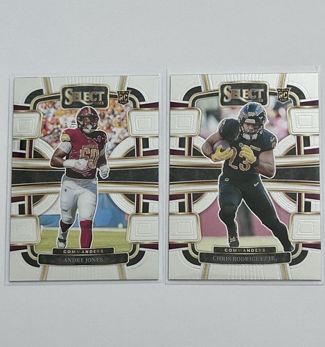 Washington Commanders 2023-24 Select Rookie RC Lot of 2 Rodriguez Jr Andre Jones - Afbeelding 1 van 15