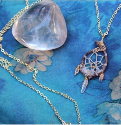dream catcher necklace Handmade