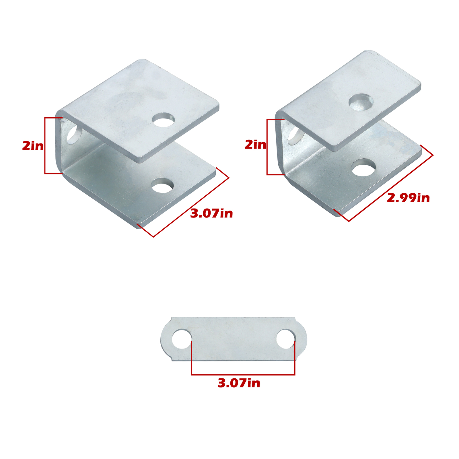 For Double Eye Springs Single Axle Suspension New Trailer Leaf Spring Hanger Kit