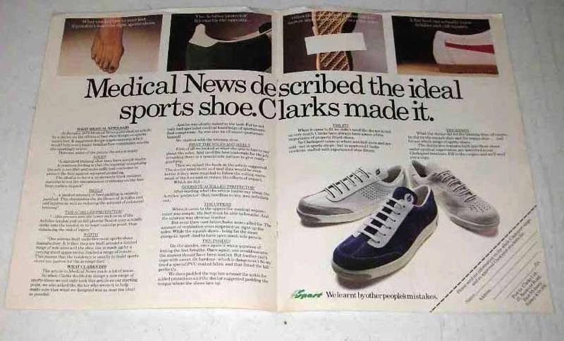 sporadisk mølle følelsesmæssig 1978 Clarks Sports Shoe Ad - Medical News Described | eBay