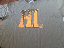Local Motion Classic Hawaii HI Islands Palm Shirt L