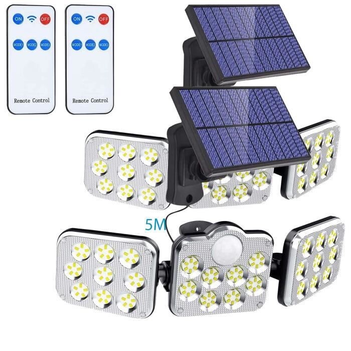 Éclairage Solaire Extérieur IP65 Étanche pour Allée et Terrasse Design Moderne x2