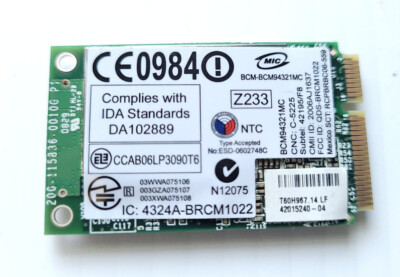 Broadcom BCM94321MC  Wireless WLAN WiFi mini Card 0MX846