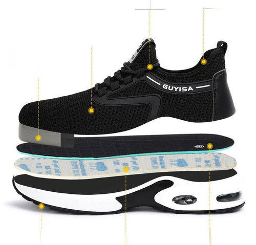 Zapatos de seguridad para hombre Zapatos de trabajo ligeros S3 Gorra de acero Zapatillas EU 37-48 - Imagen 7 de 26