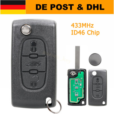 Funk Schlüssel Fernbedienung ID46 Für Peugeot Partner Citroen Berlingo Dispatch