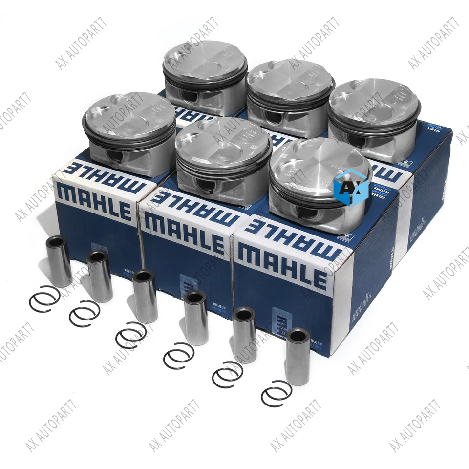 Juego de pistones y anillos Mahle 10.7:1 para BMW E90 E60 E83 128i 328i 528i X1 N52 3.0L Foto 2 de 4