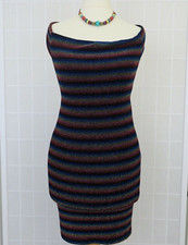 Topshop Rainbow Sparkle Bodycon Dress Size 8 Bandeau/Halterneck Backless