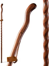 Handcrafted Wood Walking Stick, Twisted Oak, Ergonomic Style Handle, for Men & W