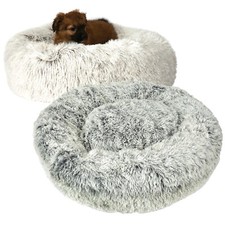 Super Plush Cuddler Round Soft Dog Bed Comfortably Stuffed Choose Size and Color