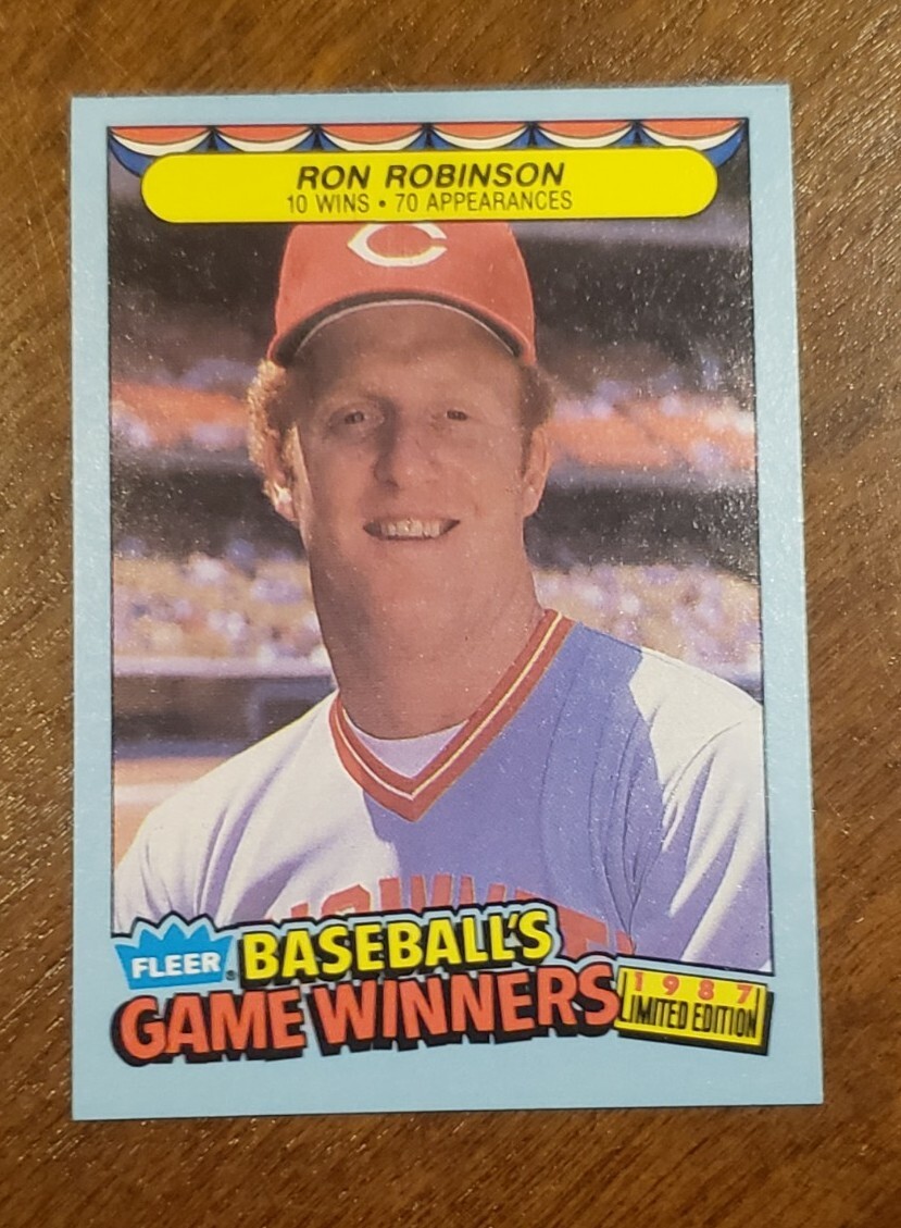 1987 Fleer Game Winners Baseball Card #38 Ron Robinson | eBay