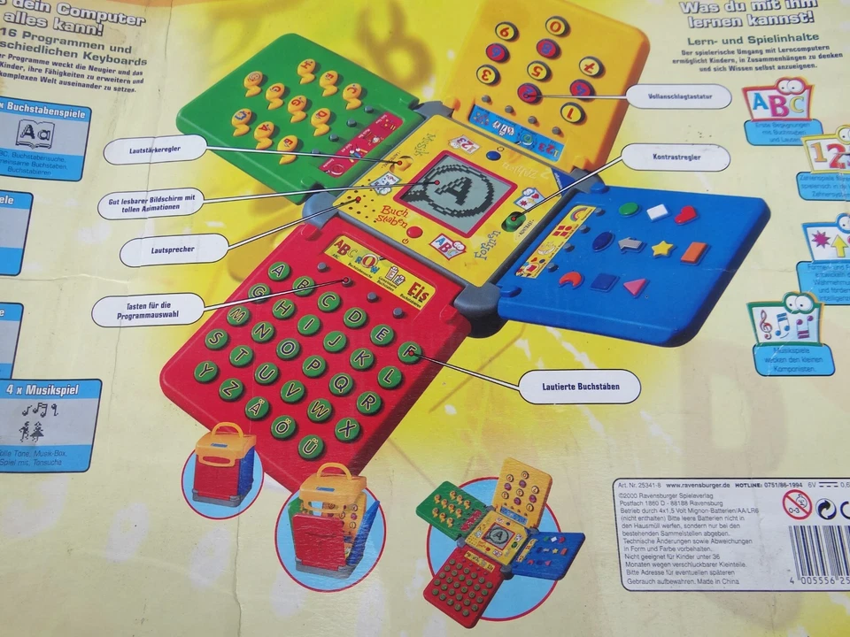 Keyboard PC Spiel Lerncomputer Kinder Lernen Computer 90er Ravensburger NEU - Bild 3 von 4