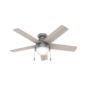 Hunter Aegis 48 Inch Led Matte Silver Ceiling Fan 49694998910 Ebay