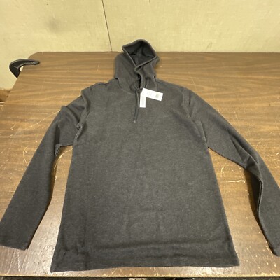 Vince Men's Cozy Pullover Hoodie, HEATHER BLACK, XS