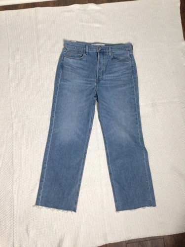 Neu ohne Etikett Frank & Eileen Monaghan Jeans Gr. 31 hoher Bund 1990 Waschung Denim ausgefranste Säume - Bild 3 von 13