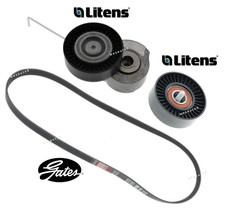 Oem Belt Tensioner Assembly Idler Pulley Drive Belt Kit For Volvo 3.0l 3.2l L6